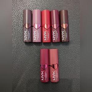 NWOB NYX Mini Matte Lipsticks, 7 shades 1.3 gm each